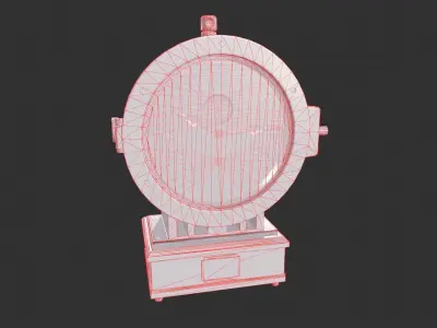Vintage Clock Low-poly 3D model