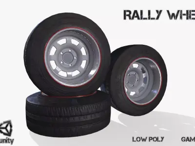 Rally wheel Eagle F1 Low-poly 3D model