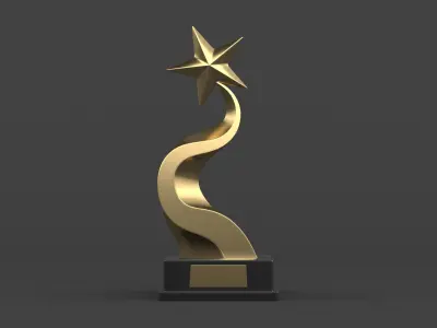 Gold Trophy Cups 3D model purchase