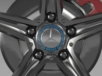 Mercedes Benz C 400 4Matic AMG line wheel 3D model