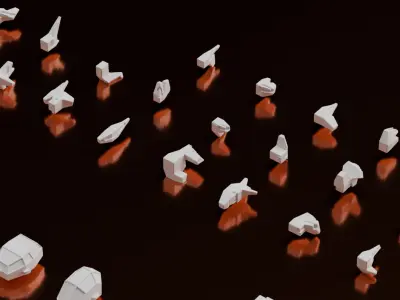 114 Mesh Sci Fi Vehicle Kitbash Set II 3D model