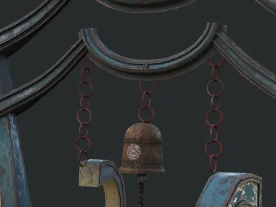 China Old wooden Bridge 3D model