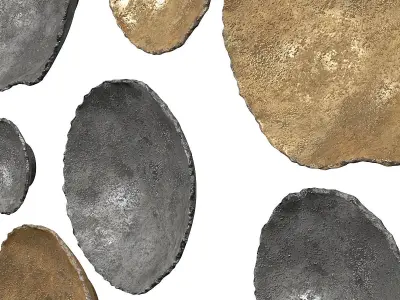 Uttermost lucky coins metal wall decor nickel 3D model