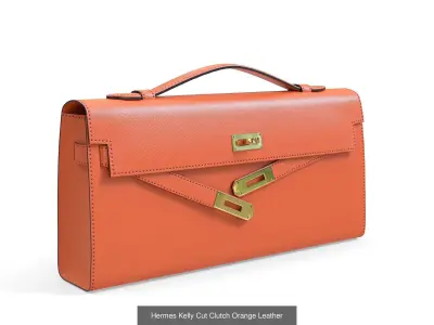 Hermes Kelly Cut Clutch 3D Model Pack