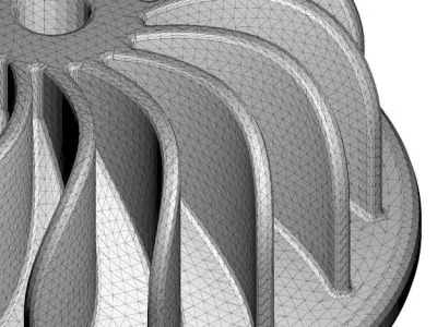 Kids Engineering Impeller Toy 3D print model