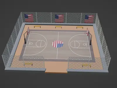 Basketball Stadium - USA Low-poly 3D model