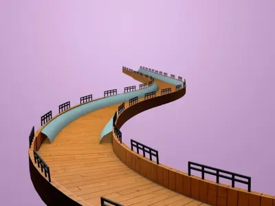 racing car ramp 3D model