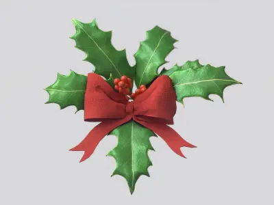 Christmas holly 3D model