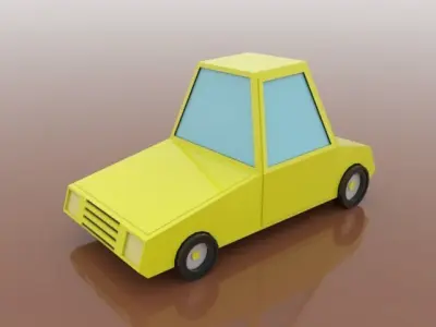 Cartoon Car Pack Low-poly 3D model