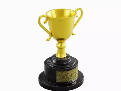 Trophy Gold Award 01 Low-poly 3D model