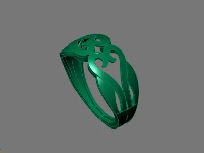 Women Ring Plain Ring Ready STL 3DM Models Womens Rings 3D print model 59