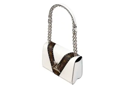 Louis Vuitton Bag Twist Epi White with studs 3D model