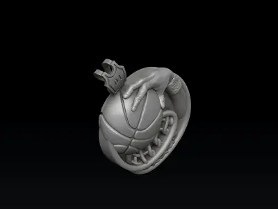 Basketball Pendant 3D print model