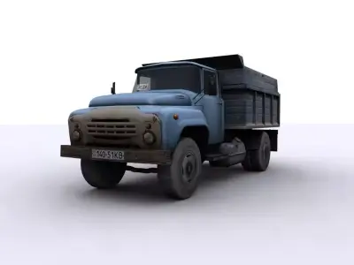 truck USSR Kraz Low-poly 3D model