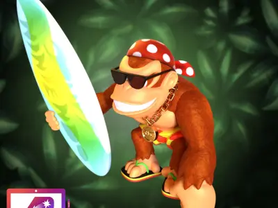 DKC Funky Kong first game version  3D print model