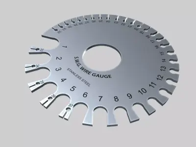 Wire Gauge Low-poly 3D model