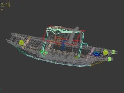Game Journey to the West - Fishing Boat 3D model
