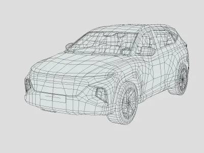 Hyundai Tucson 2021 Low-poly 3D model