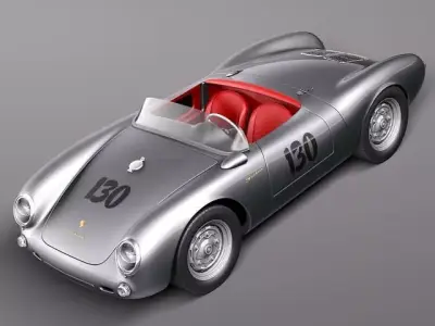 Porsche Spyder 550 1955 3D model