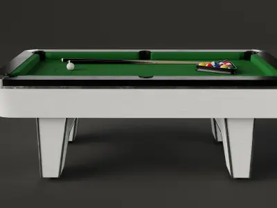 Pool Table Low-poly 3D model