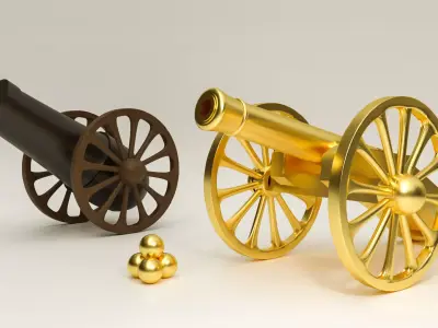 Ramadan Cannon Set  3D model