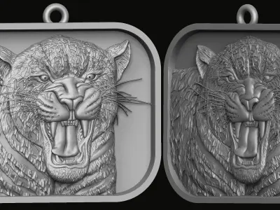 The Jaguar Pendant 3D print model