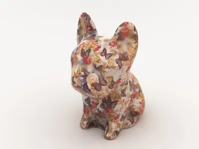 French Bulldog statue 3D model