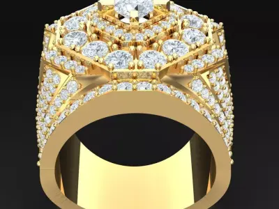 Luxury Men Rings Designs 4MR088 3D print model
