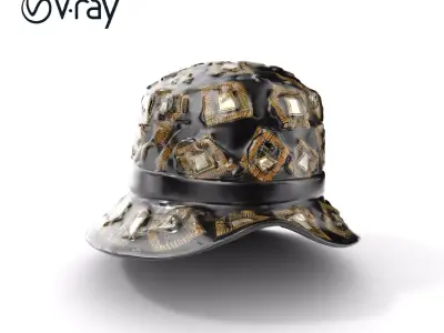 Decorative Patterned Hat Model Pack Low-poly 3D model