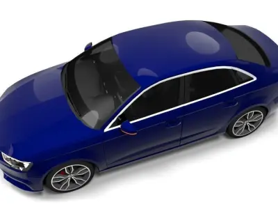 AUDI A3 SEDAN 2017 Low-poly 3D model