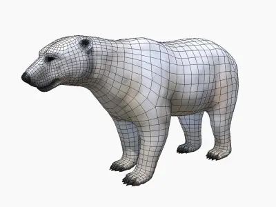 Polar Bear Low-poly 3D model