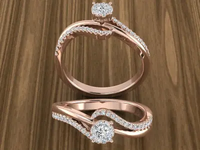 Diamond Jewelry Ring 3D print model