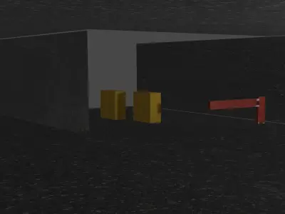 Underground garage with texture blender 3D model