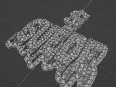 Pendant Suede with Bail dollar symbol Free 3D print model