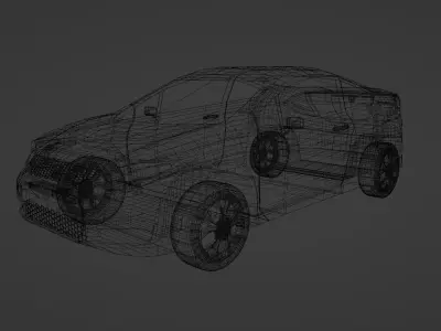 Honda Civic Coupe 2012 Low-poly 3D model