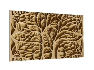 mural decor set wall panel 21 3D model