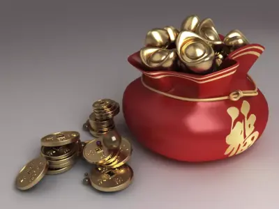 Lucky Money Bag 3D model