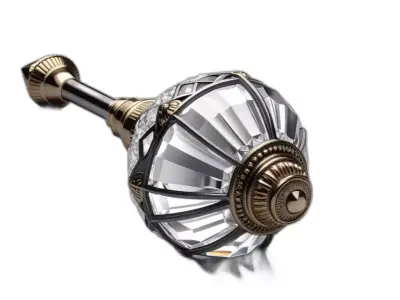 Luxury Ornate Crystal Door Handle Low-poly 3D model