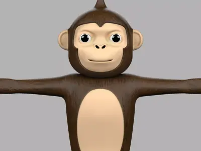 Monkey Low-poly 3D model
