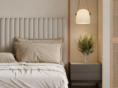 Bedroom interior scenes 3D model 11