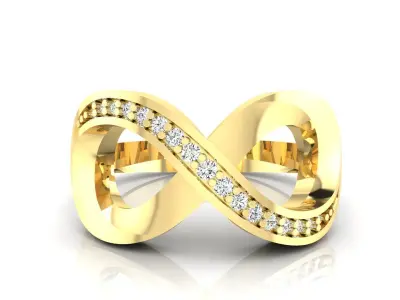 Ring M50 The luxury female ring with gems wedding 3D print model