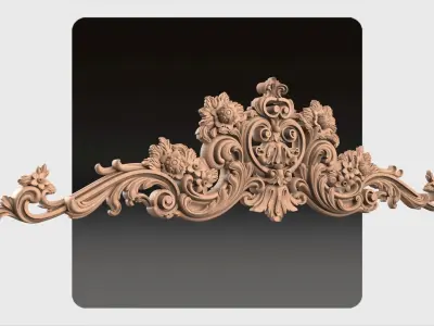 Carved decor for cnc 37 3D model