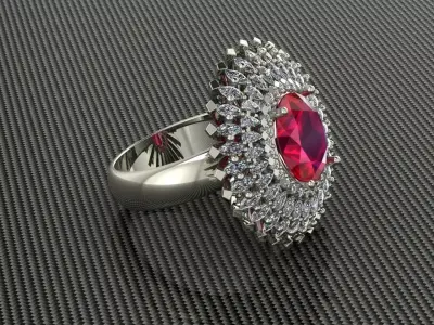 Cluster ring 3D print model purchase