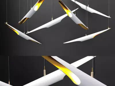 Chandelier Coltrane WHITE 3D model