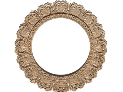 Frame-033 gold ornate frame 3D model