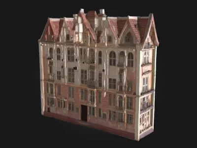 Elegant Facade  Refined Architectural Model for Urban 3D model