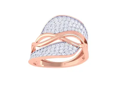 Ladies diamond ring 3D print model order