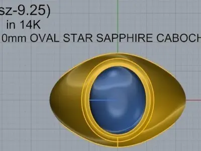 Oval Ring 1441 Free 3D print model