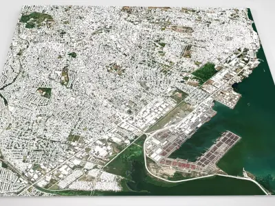 Cityscape Kingston Jamaica 3D model