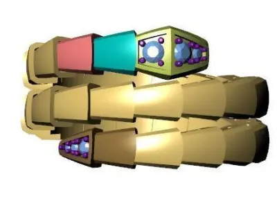 Serpenti Viper Ring head and tail 3D print model